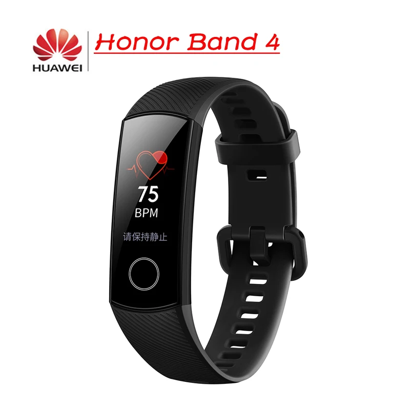 

Original Huawei Honor Band 4 Smart Bracelet Wristbands Amoled Color Touchscreen Fitness Swim Posture Detect Sleep Snap Monitor