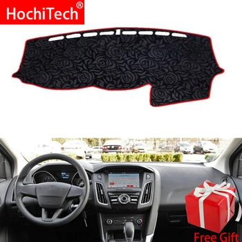 

Rose Pattern Non-slip Dashmat Dash Mat Dashboard Cover Pad Cover Carpet Car Sticker for Ford Foucs 2014 2015-2018 Car Styling