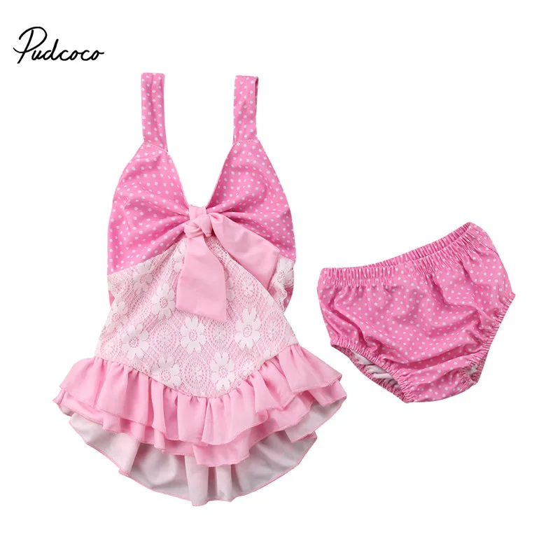 Children swimwear girls swimwear baby kids dot biquini infantil swimsuit bikini girl 2018 summer