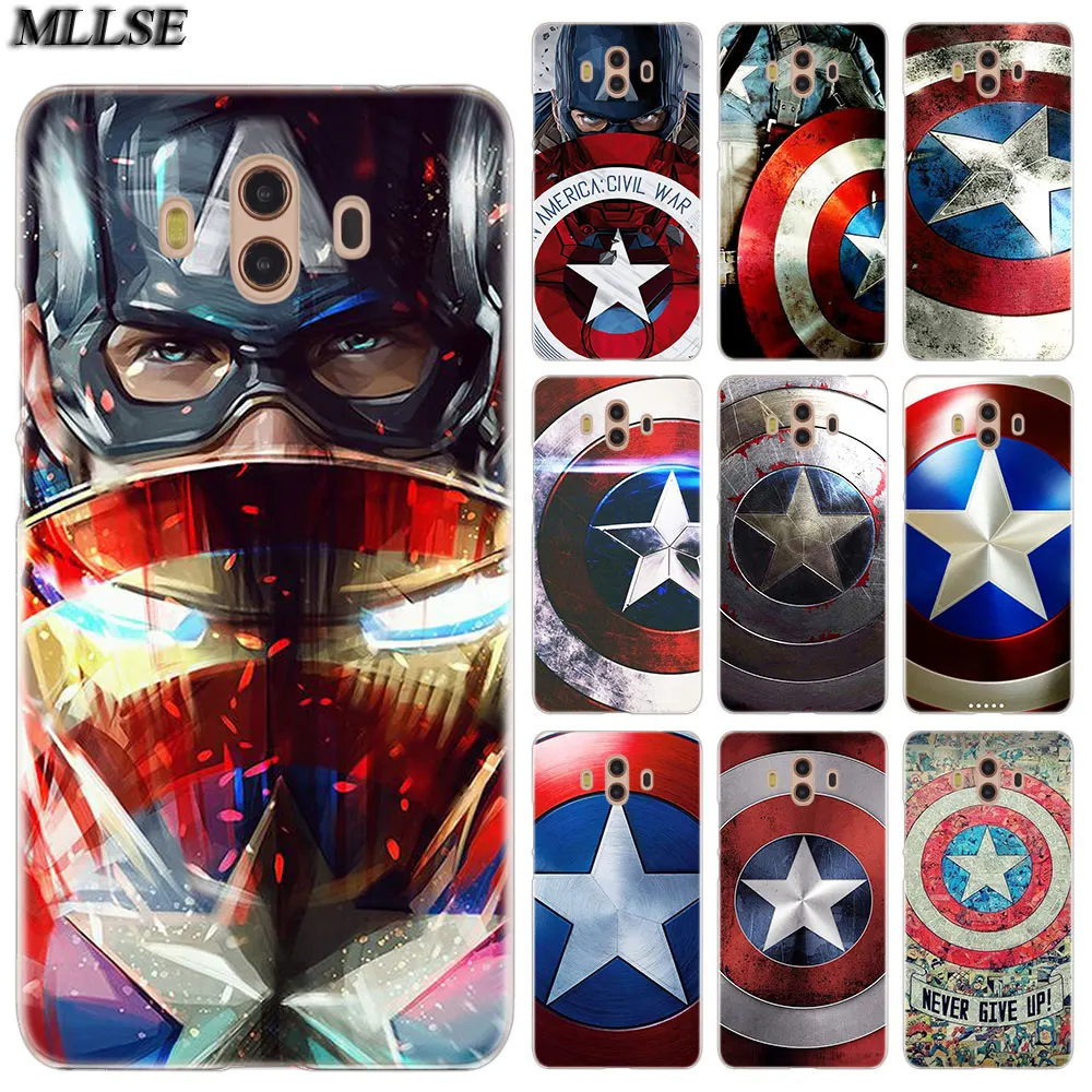 

MLLSE Captain America Shield Fashion Case Cover for Huawei Mate S 10 20 Lite Pro Y3II Y5II Y6II Y5 Y6 2017 Y7 Prime 2018 Y9 2019