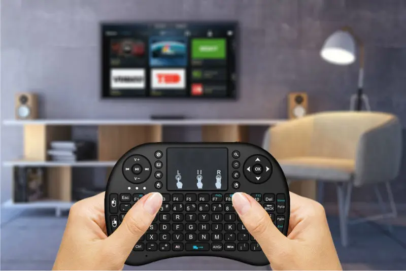 Air-mouse Touchpad Tv-Box пульт дистанционного управления Русский Испанский Английский с подсветкой I8 Мини беспроводная клавиатура