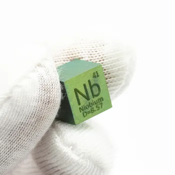

Metal Green Niobium Cube for Element Collection Science Experiment 99.95% 3N5 10x10x10mm Colorful Nb Cube 4 Research Shining