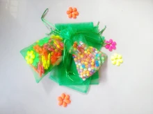 3000 unids Hierba verde del regalo del organza bolsas 11×16 cm bolsos de fiesta para las mujeres evento casarse Con Cordón bolsa de La Joyería pantalla Bolsa de accesorios de bricolaje