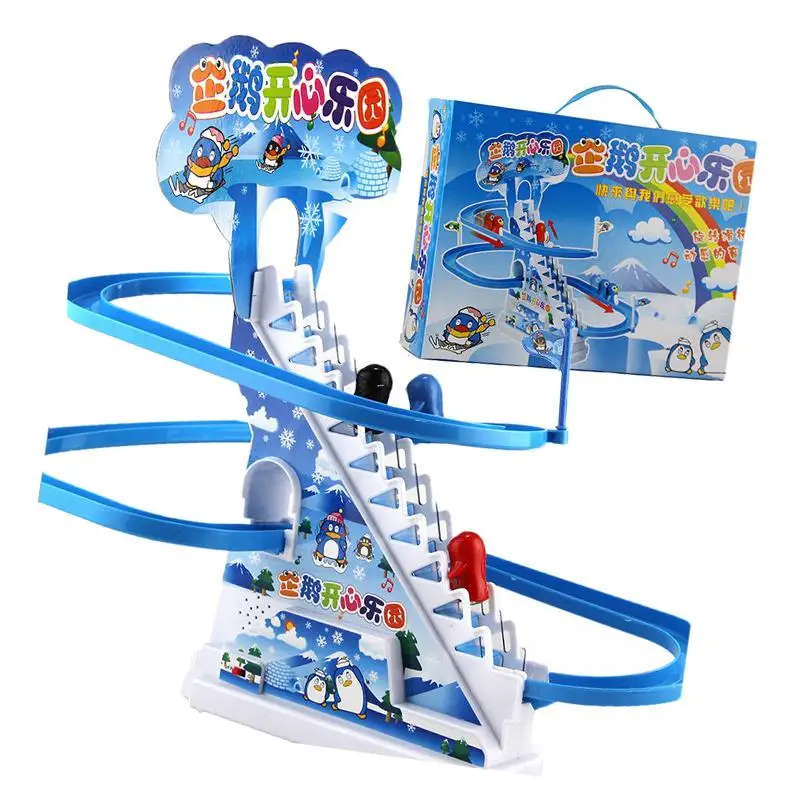 Racing Rail Penguin Slide Toy - Fun Slide Playset - Great Gift for Toddlers and Kids