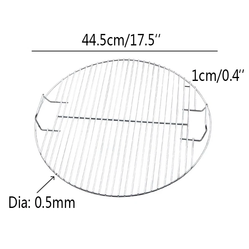 1PC BBQ Round Meshes Replacement Mesh Wire Net Nonstick Metal Steel Grilling Mesh Cooking Grill Grid Grate BBQ Accessories 17.5"