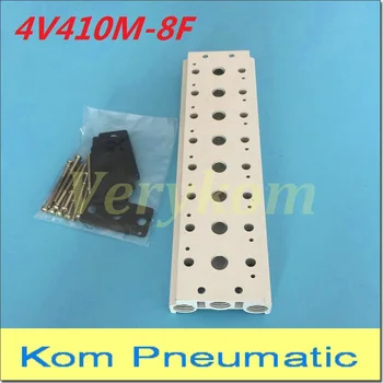 

4V Series 400M-8F Airtac Model Manifold Base Board 4V410-15 Pneumatic Solenoid Valve Block Socket 4V420-15 4A420-15 4A410-15