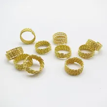 10 шт./лот золотой волосы заплетены страх dreadlock бусинами манжеты клипы Масштабирование металлическая пружина кольцо