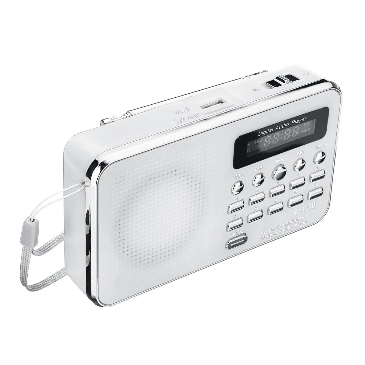 Portable Mini T-205 HiFi Card Speaker Digital Stereo Multimedia Loudspeaker FM Radio Camping Hiking Outdoor Sports Music Player