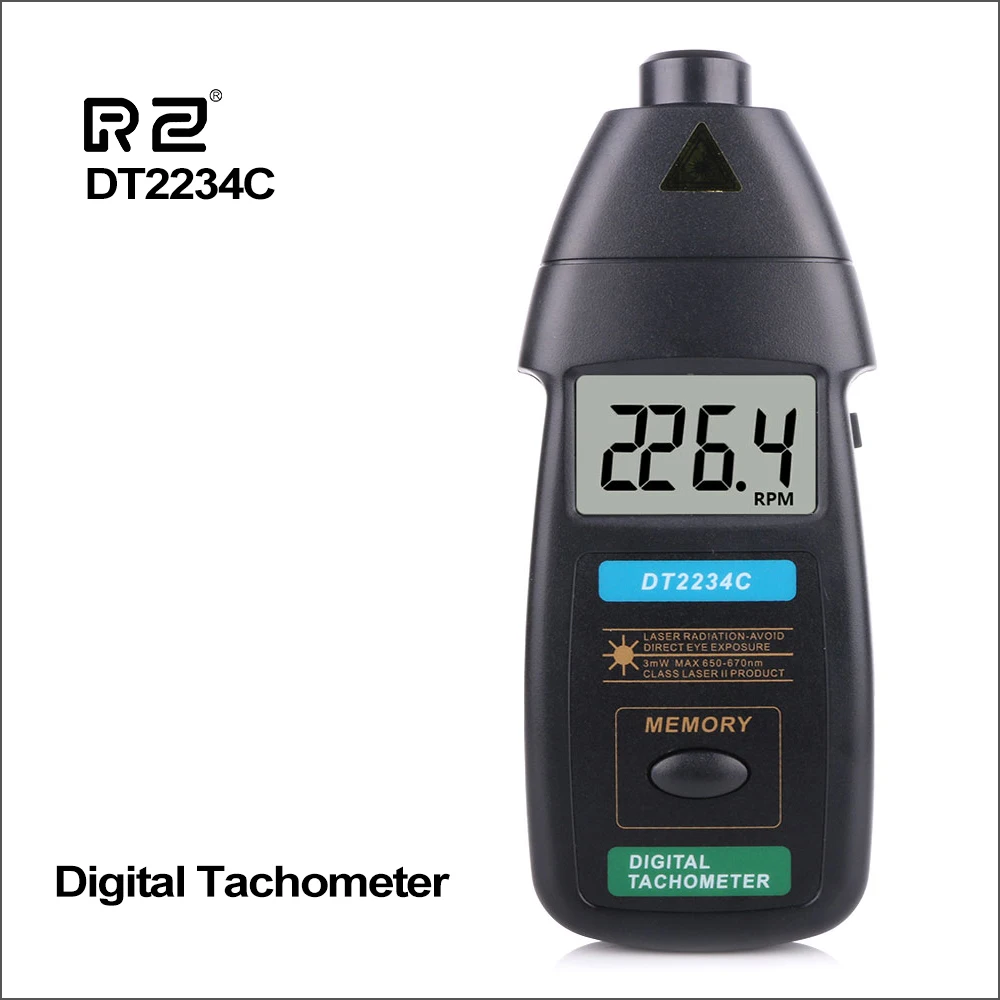 RZ Авто Тахометр Rpm цифровой лазерный электронный ручной бесконтактный DT2234C