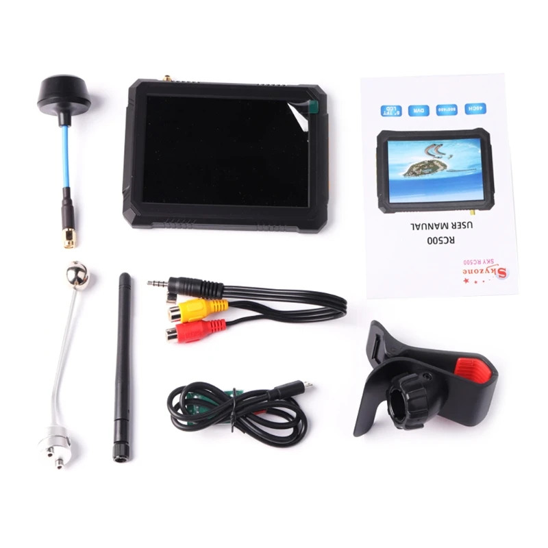 

SkyZone RC500 5'' 5.8G 40CH For Raceband FPV Monitor With DVR Build In Battery