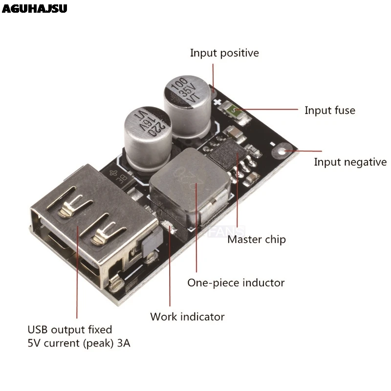 QC3.0 QC2.0 USB DC-DC понижающий преобразователь зарядный понижающий модуль 6-32 в 9 в 12 В 24 В для быстрого зарядного устройства печатная плата 3 в 5 в 12 В