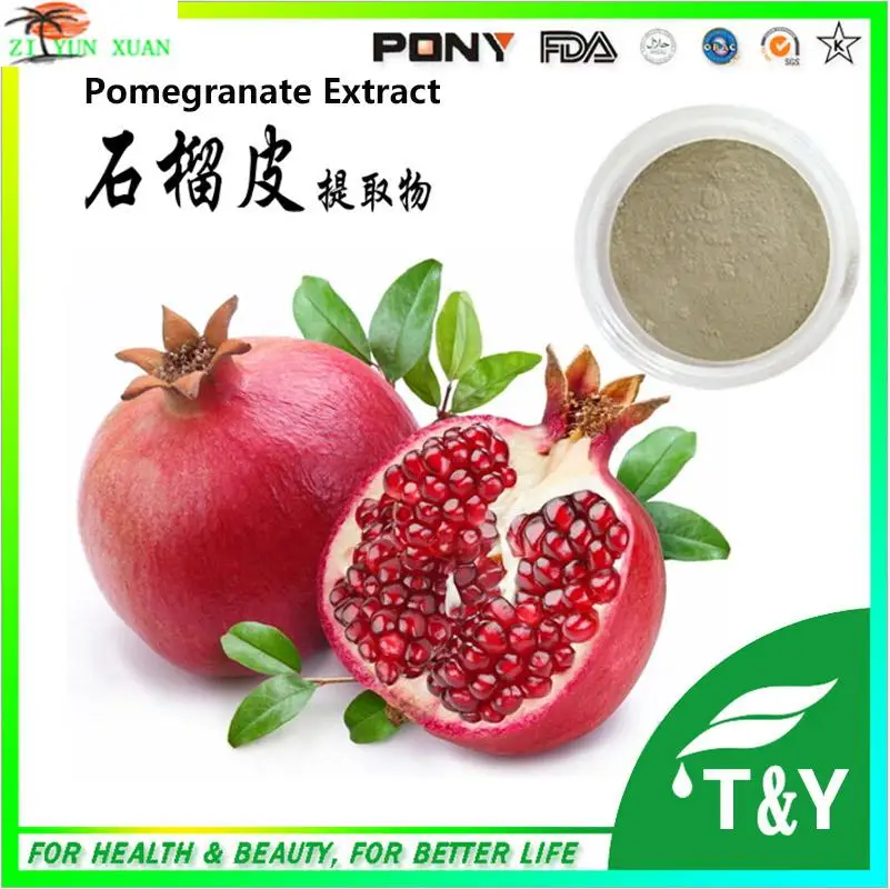 Pomegranate extract Chinese herb medicine anti cancer ellagic acid 100 natural pomegranate peel