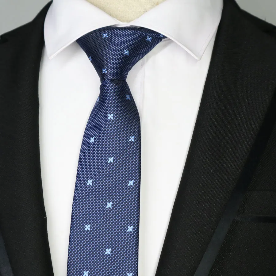 44 цвета, новинка, 6 см, мужские Узкие галстуки, полиэстер, в полоску, в горошек, узкий галстук, мужские аксессуары, тонкий галстук, для выпускного, свадьбы, вечеринки - Цвет: SMT-HJL-GT-08