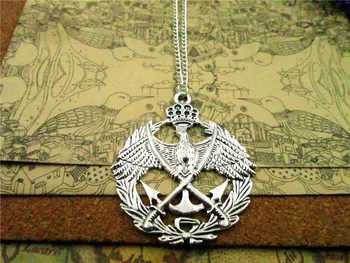 

12pcs/lot fashion 48MM Antique silver Game of Thrones Eagle charm pendat necklace