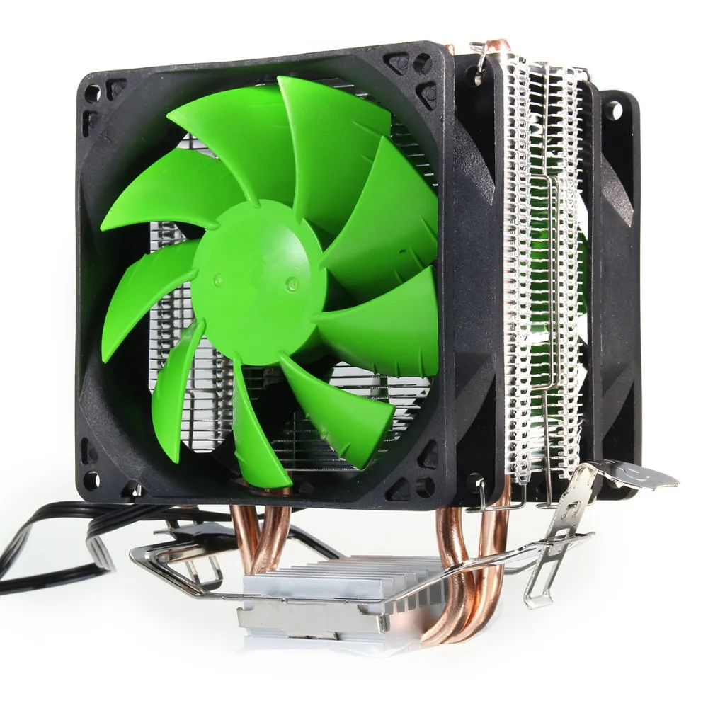 المزدوج مروحة الهيدروليكية وحدة المعالجة المركزية برودة Heatpipe المشجعين غرفة التبريد المبرد ل إنتل LGA775/1156/1155 AMD AM2/AM2 +/AM3/AM4 ل بنتيوم