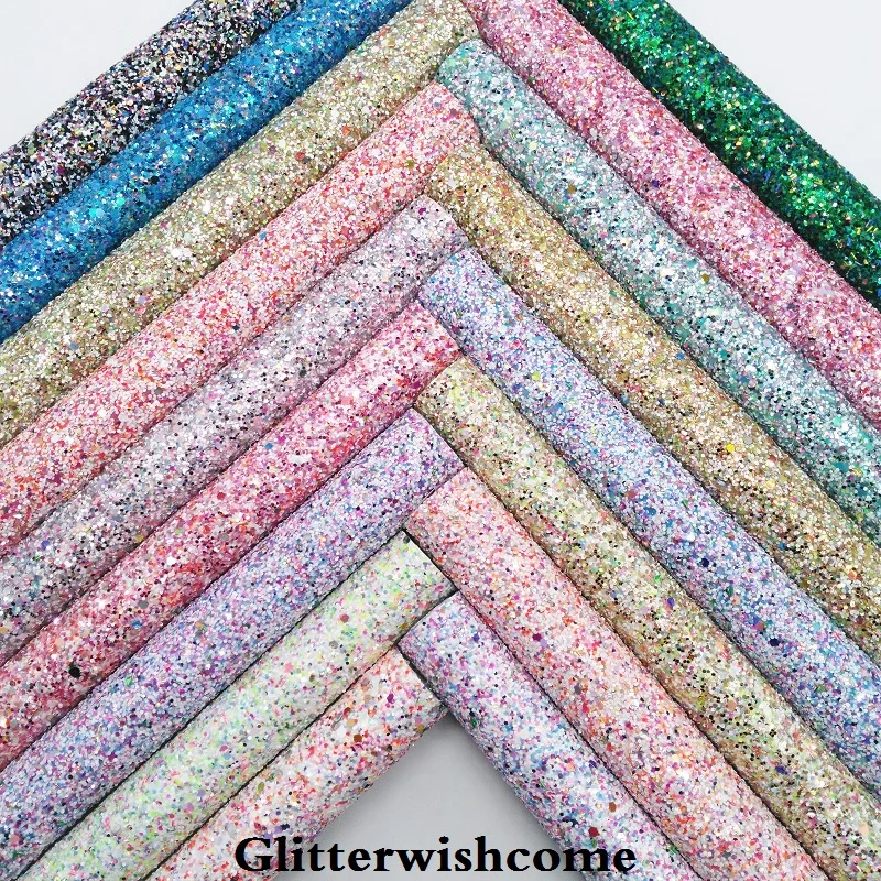 Glitterwishcome 21X29 см A4 размер винил для бантов массивный блеск кожа Fabirc искусственная кожа листы для бантов, GM181A