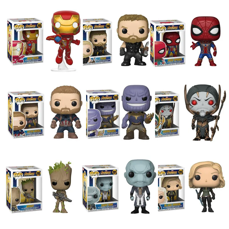 

FUNKO POP Avengers 3 Infinity War POP Figures Model Toy Thanos Captain America Iron Man Thor Spiderman Death Samur for children