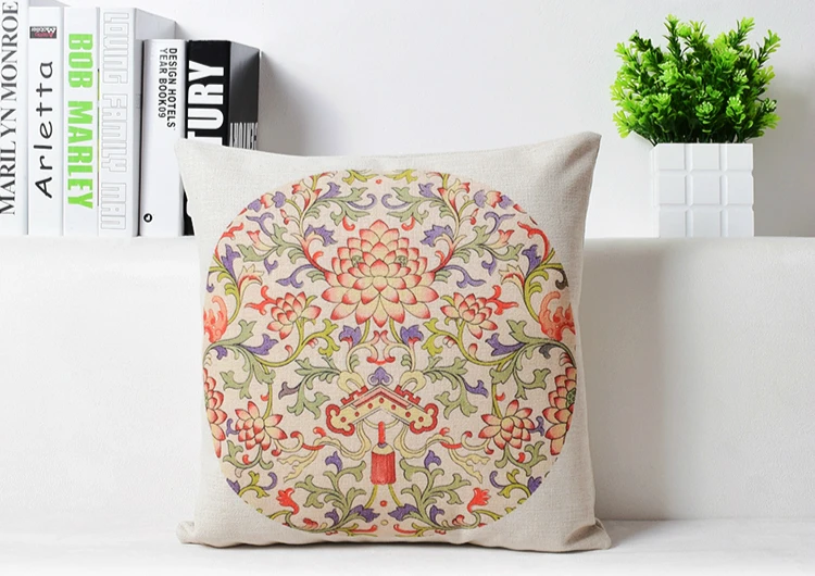 Cotton Linen Bolster Throw Pillow Case Sofa Housse De Coussin Cadeau Décoration