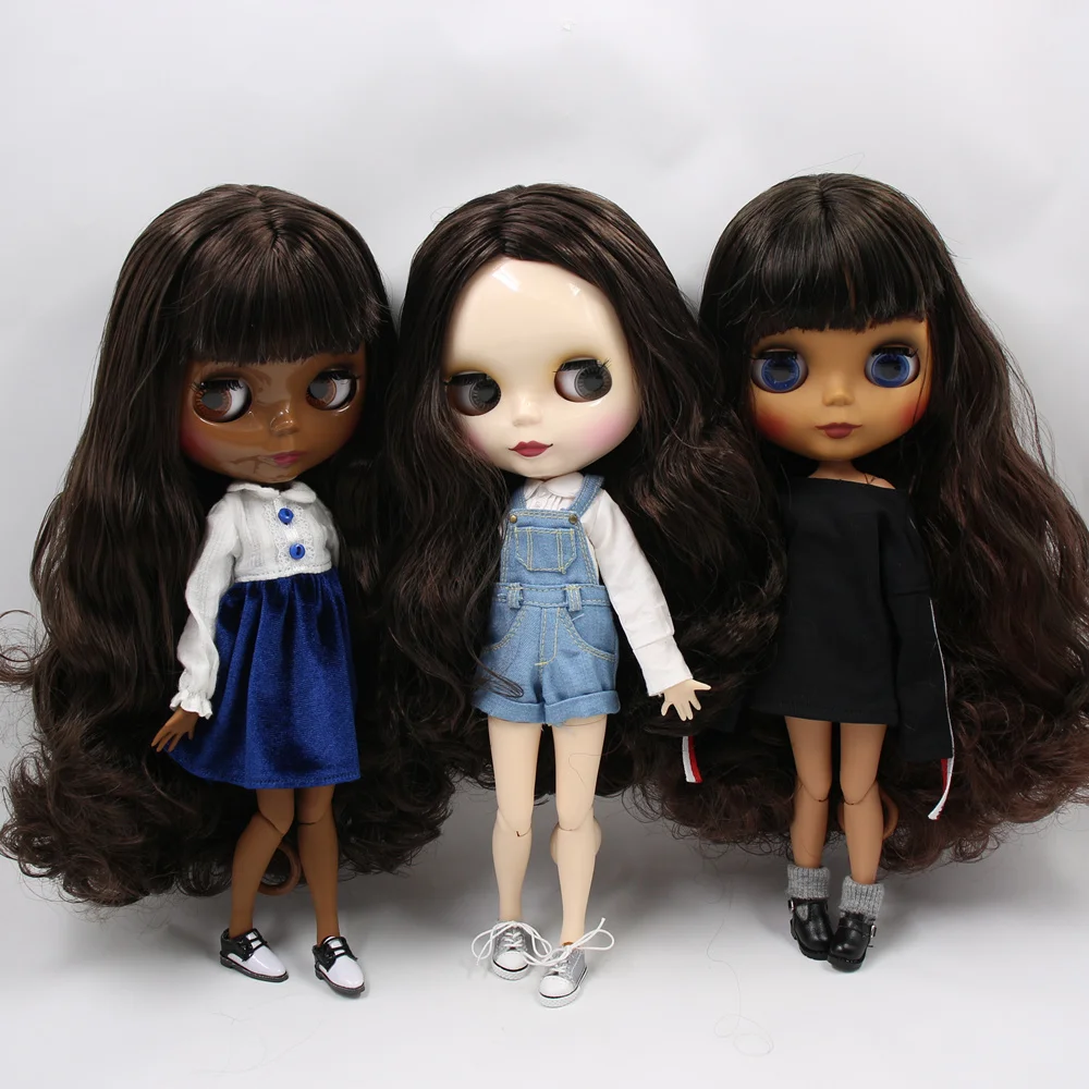Кукла на заказ ICY DBS Blyth No.BL950/0222 коричневый микс черных волос 1/6 bjd ob24 аниме|Куклы| |
