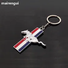 Трехцветный брелок для ключей с бегущей лошадью для Ford Mustang GT Mondeo Fiesta Focus, мужской брелок с подвеской, автомобильные аксессуары