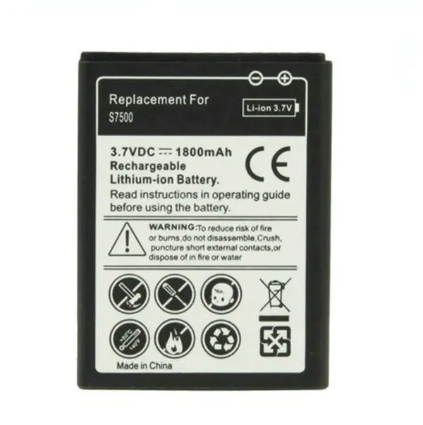 Сменный аккумулятор для Samsung Galaxy Y Duos S6102 Mini 2 S6500 S6802 Ace Plus S7500 S7508 duo S6792L 1800 мАч