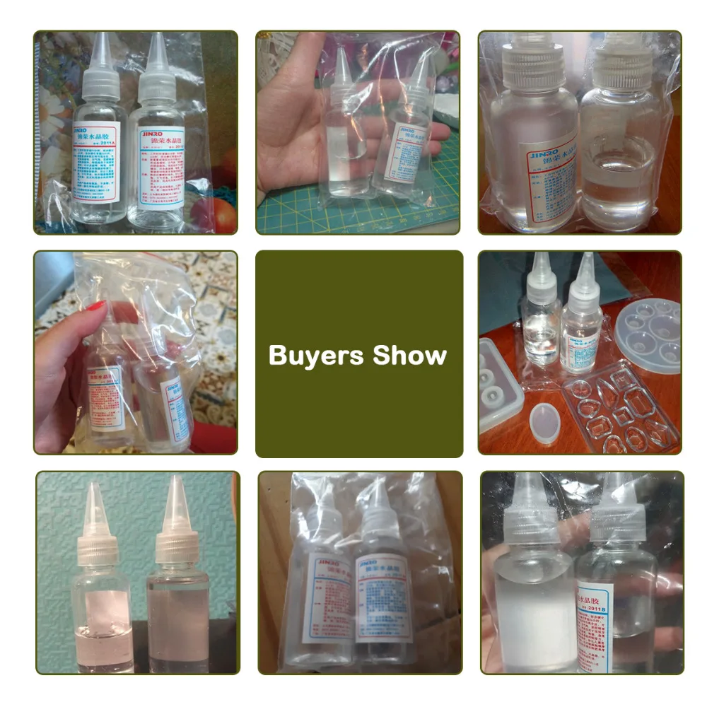 Doreen Box Crystal Clear Resin Epoxy Resin AB Glue White For Jewelry Making DIY 11.5cm x 3cm, 1 Set(Half Bottle in B) 2017 new (4)