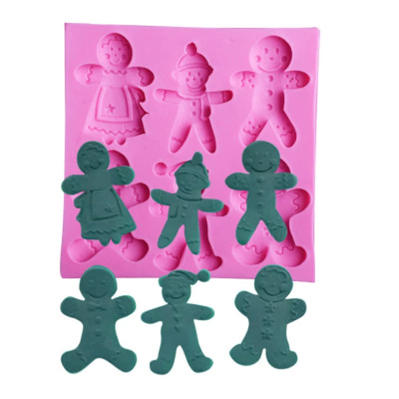Новый Sugarcraft Рождественская силиконовая форма Снеговик рождественские пряники