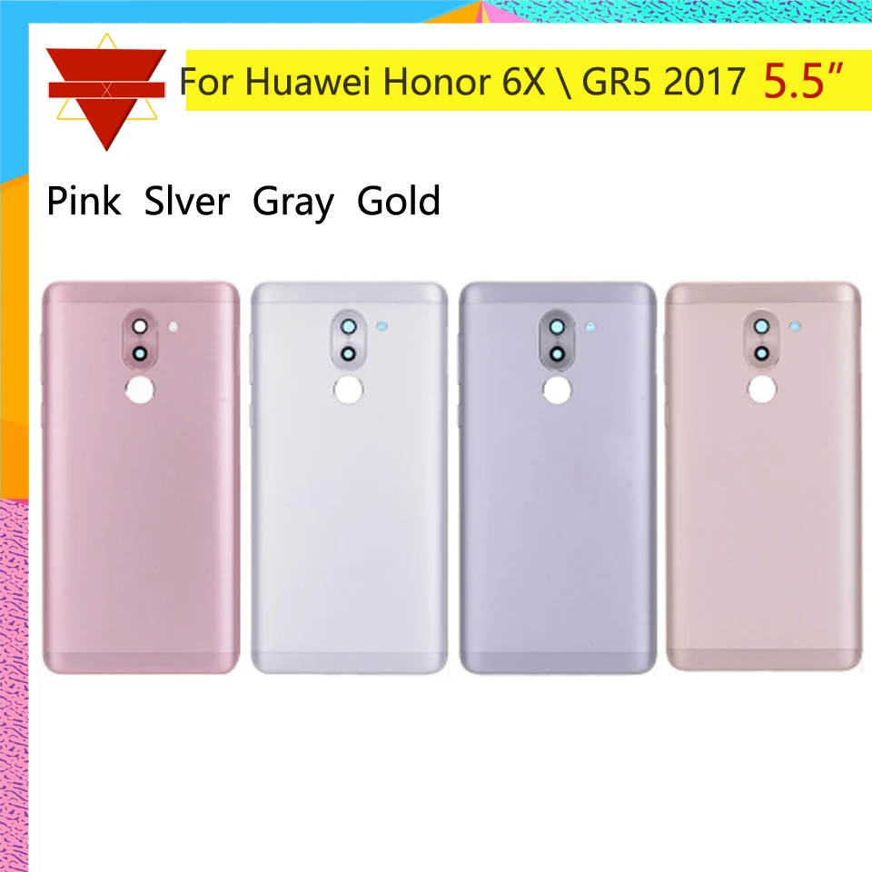 Для Huawei Honor 6X Задняя крышка батареи задняя дверь корпус чехол для GR5 BLL-L23 с сенсорным датчиком ID боковые кнопки объектив камеры