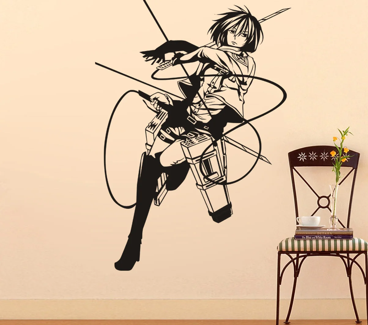 DCTAL Attack on Titan Cartoon Wall Stickers Wall Decors Decal Wall Paper Home Decorin Wall