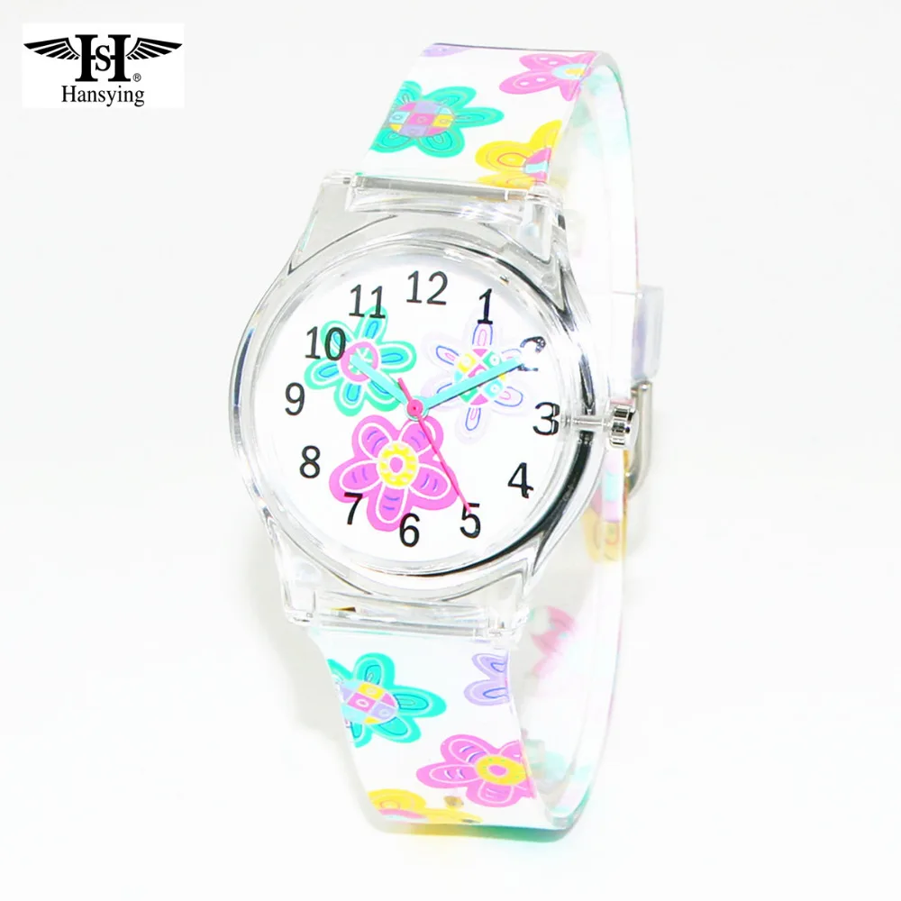 

Hansying Latest Styles High Quality Resin Strap 3Color Flowers Design Female Watch Ladies Quartz Watch Girl Waterproof Watches