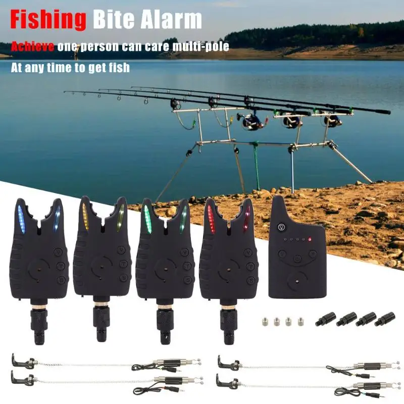 

JY-57-SWK Fishing Bite Alarm Set Sensitivity Alert Sound Indicator Bell Adjustable Tone Sensitivity Sound Fishing Alert Fishing