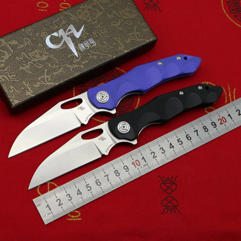 Складной нож CH Night hawk-G10 D2 лезвие шарикоподшипник G0 + стальная ручка походный