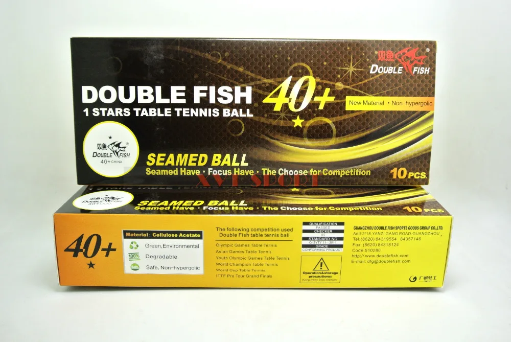 Original DOUBLE FISH 1 Star 40+ New Material PP Ball Table Tennis ball