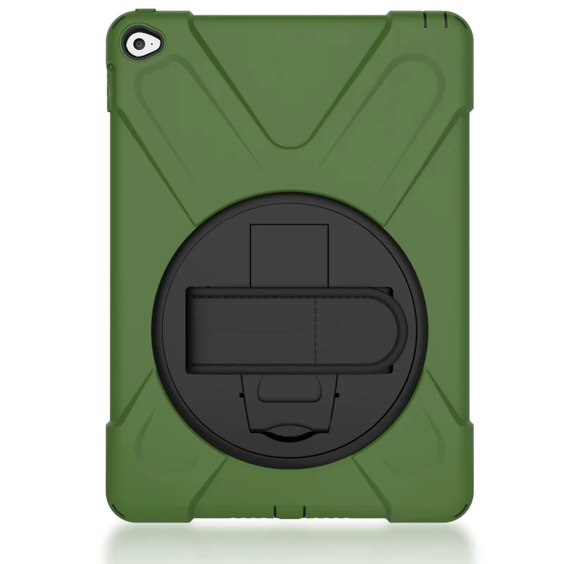 9.7'' Heavy Duty Armor Coque for iPad Air Air 1 Case A1474 360 Rotation Hand Strap Silicon PVC Cover for iPad Air 1 Kids Cover (7)