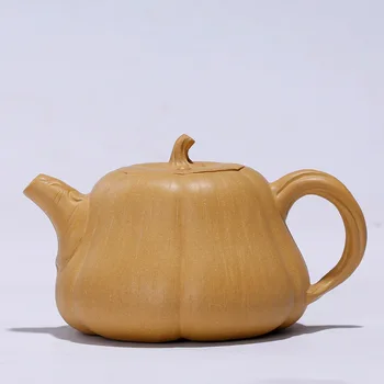 

260ML Pumpkin style purple clay yixing teapot handmade kettle kung fu drinkware with gift box suit tieguanyin Oolong tea puer