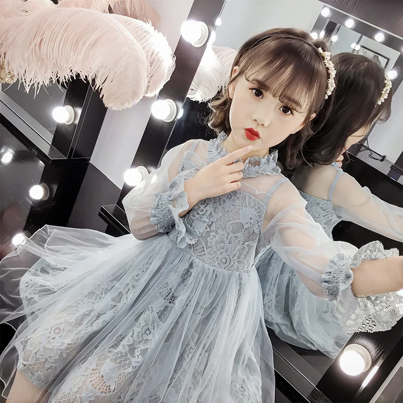 

Teenage Girls Princess Dress Summer Kids Dresses for Girls Clothes Fashion Mesh Lace Girls Dress Children Costume 10 12 Year