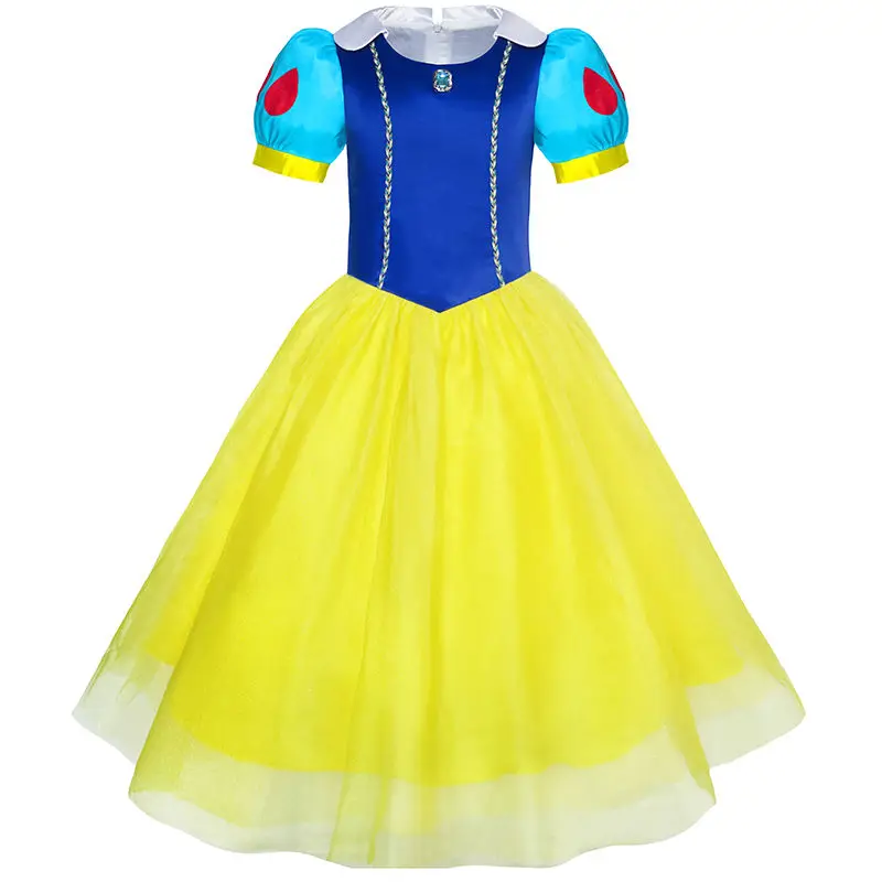 Sunny Fashion Girls Dress Snow White Princess Cartoon Party Costume Ball 2018 Summer Wedding Dresses Clothes