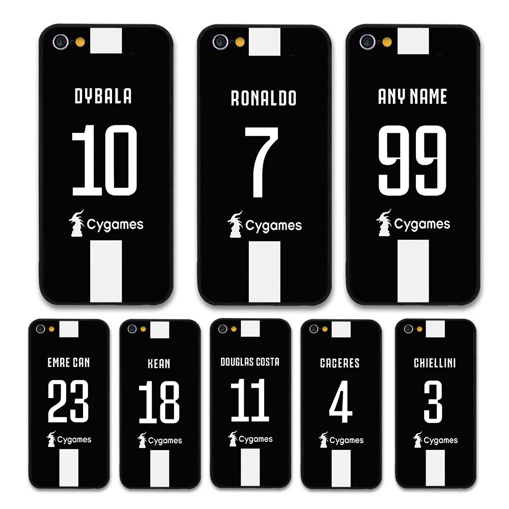 

European Football RONALDO DYBALA KEAN juven FC Jersey style Custom Names and Numbers case for Apple iPhone 7 8 Phones cases