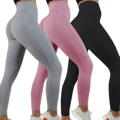 Женские штаны для йоги, спортивные Леггинсы, обтягивающие, для бега, спортивные, одноцветные, для девушек, быстросохнущие, для тренировок, фитнеса, брюки