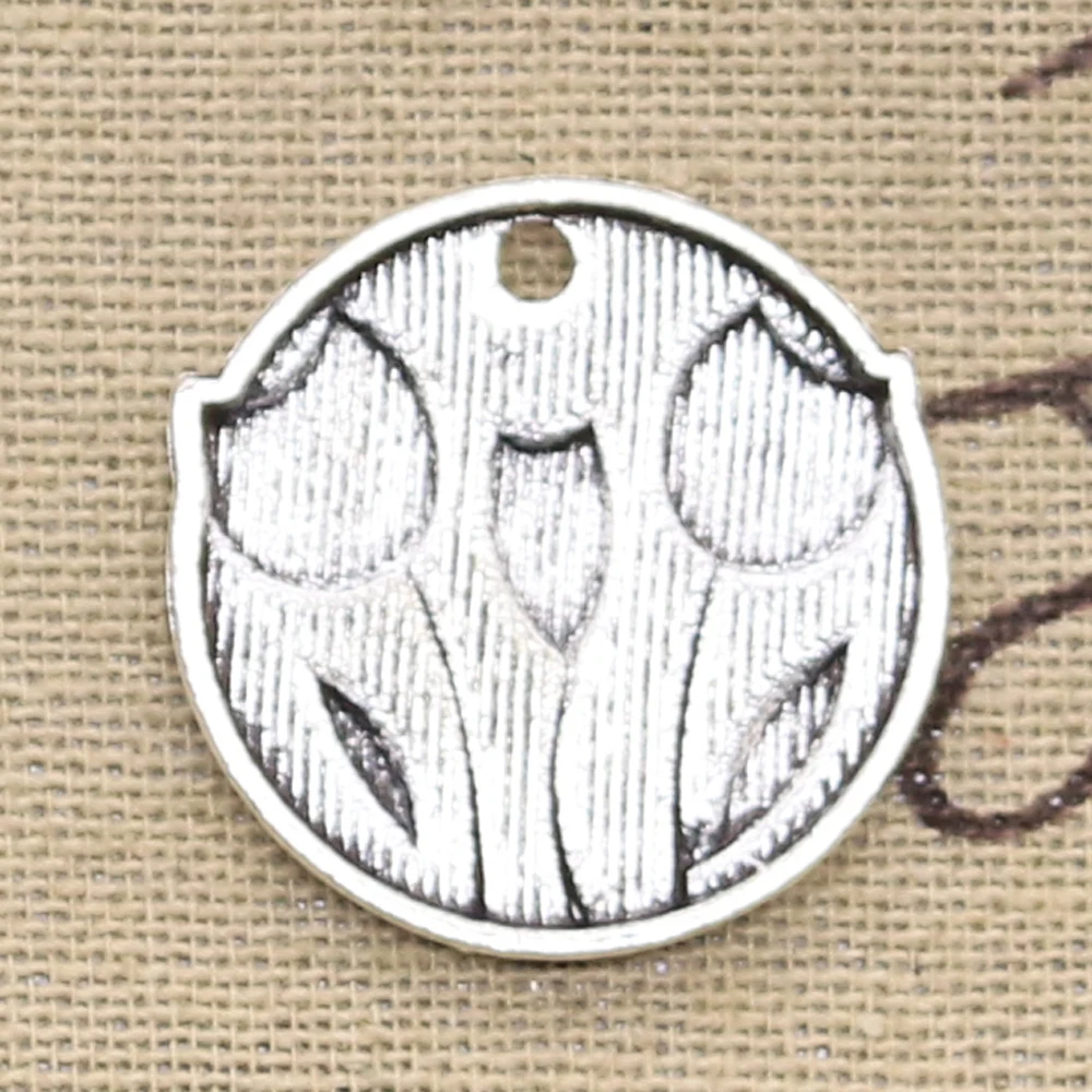 10 шт. подвески в виде тюльпанов 25x25 мм|charm flower|flower charmcharms jewelry making |