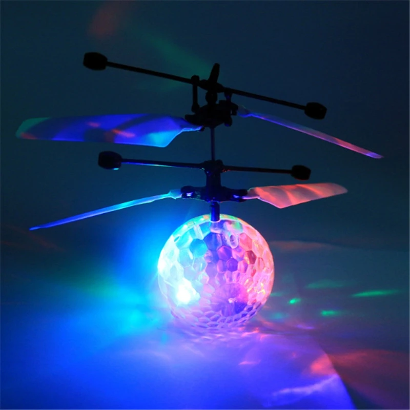 

Fantastic Infrared Induction Drone Flying Flash Disco Colorful Shining LED Lighting Ball Helicopter Child Kid Toy Gesture-Sens