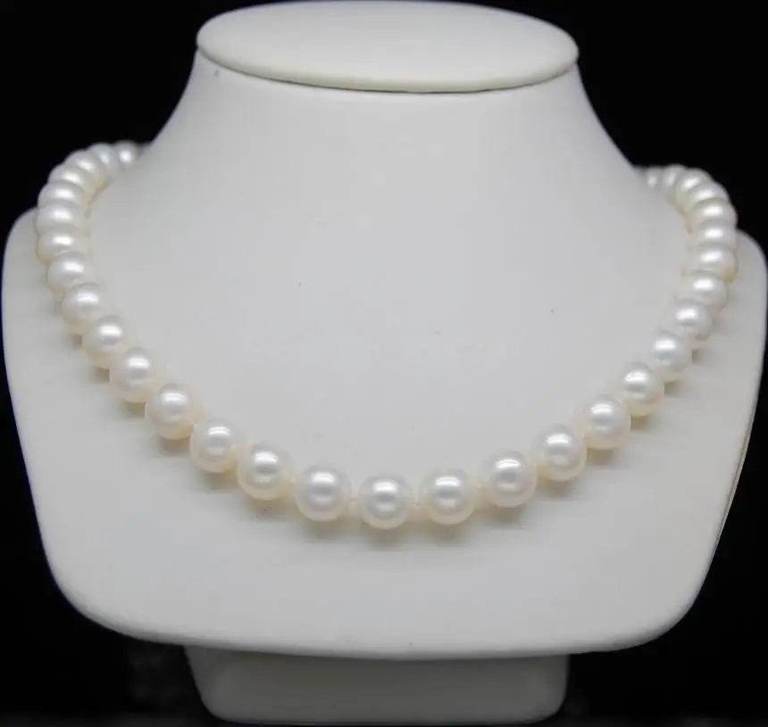 

ePacket 100% Selling Picture full Fine AAA+ 7-8mm white pearl necklaces 925S 24"Long