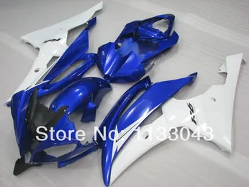 

7gifts+ blue white fairing set for R6 Yamaha YZF-R6 08-09 YZF R6 08 09 YZF 600 R6 2008 2009 pre_drilled ABS fairing kit #878s