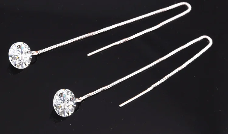 Серьги из серебра 925 пробы с фианитом 2 цвета|earings gold|earring makingearings |