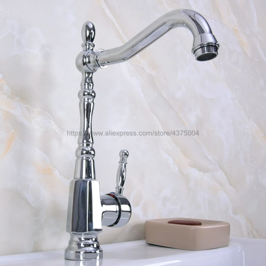Bathroom Single Handle Hole Hot Cold Water Mixer Taps Wash Basin Bathroom Kitchen Deck Mounted Basin Faucet Nnf925