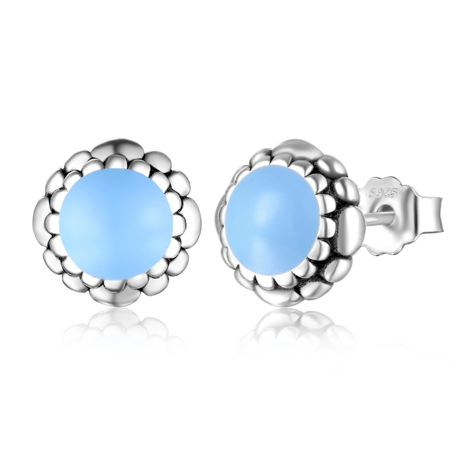 Женские серьги гвоздики с эмалью JewelryPalace изящные из стерлингового серебра 925