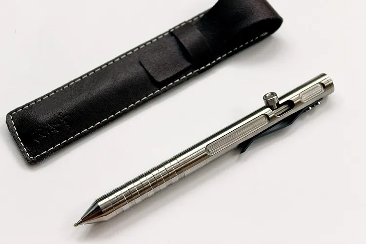 Титановый сплав EDC Болт ручка защита ручка тактическая подпись ручка EDC - Цвет: Серебристый