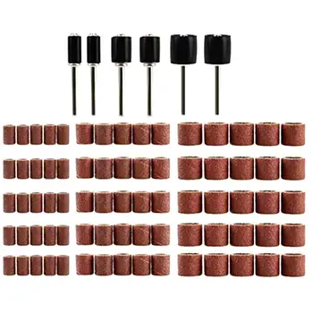 

66 Pcs Drum Sanders Set Including 60 Pcs Sanding Bands and 6 Pcs Drum Mandrels