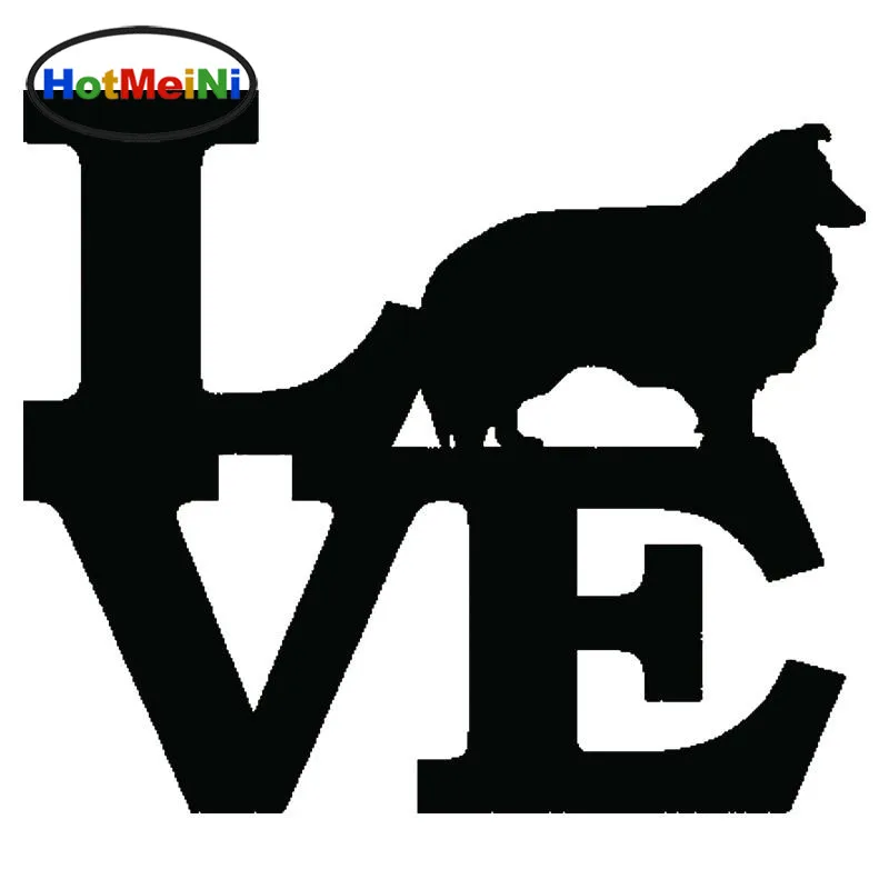 

HotMeiNi Car Styling Sheltie Lynx Wolf Love Dog Car Sticker Vinyl Decal Truck Door Motorcycles Kayak Wild Animals 13*13 cm