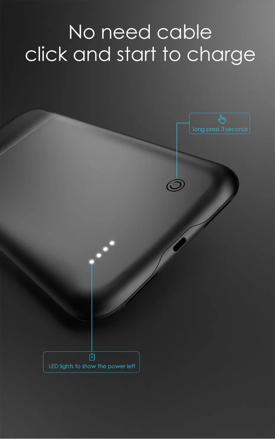 Mcdodo Battery Charger Cases for iPhone X 3200mAh Power Bank Case Ultra thin External Pack Backup Listen Music charger case (9)